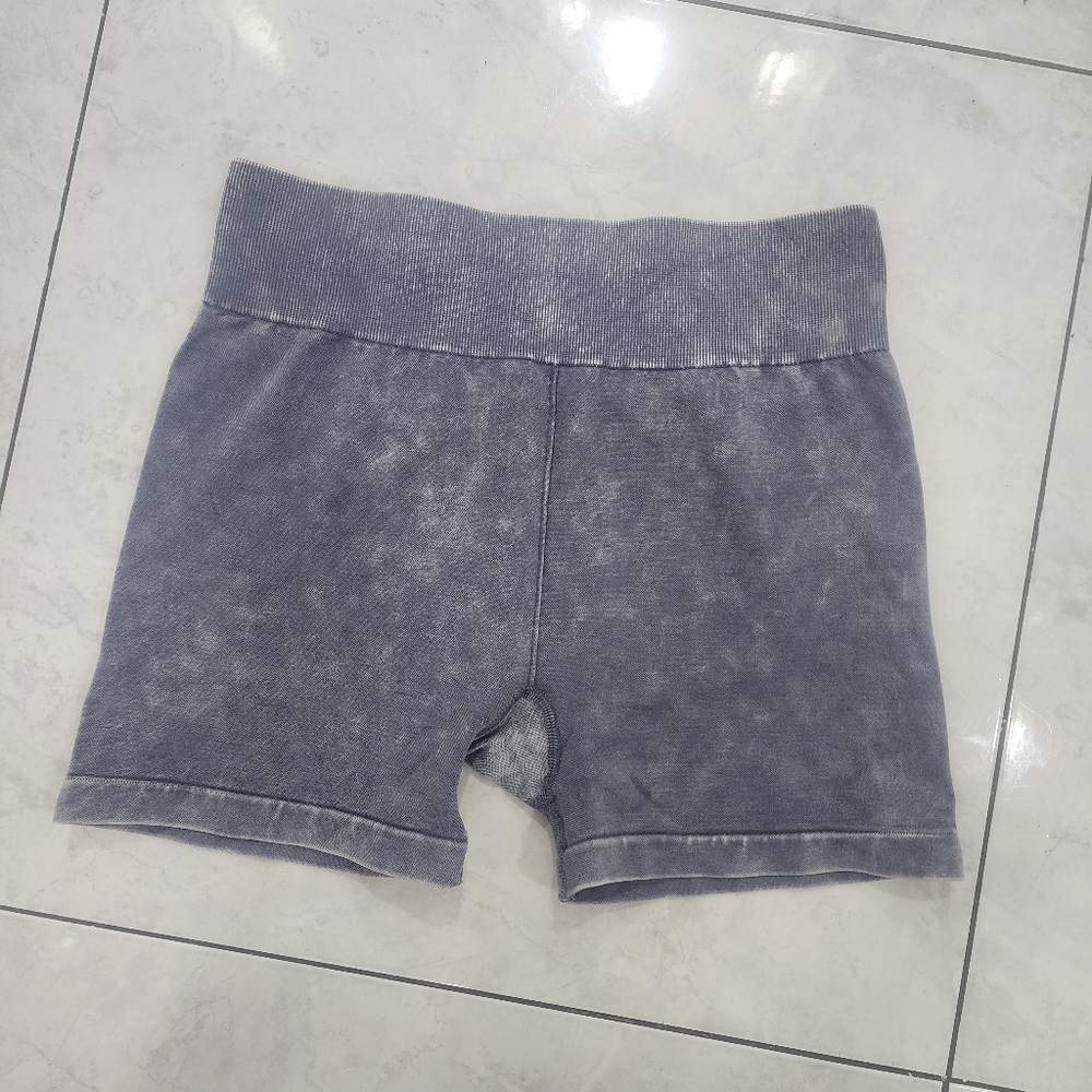 Acid wash bike shorts